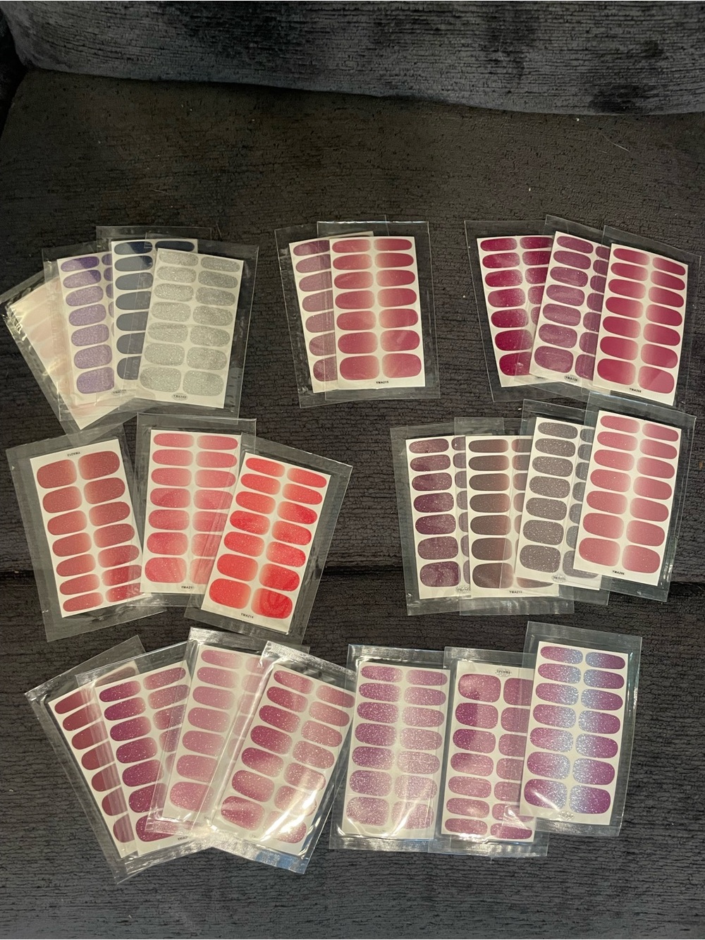 Assorted Pink and Purple Nail Wrap Stickers - Multipack
